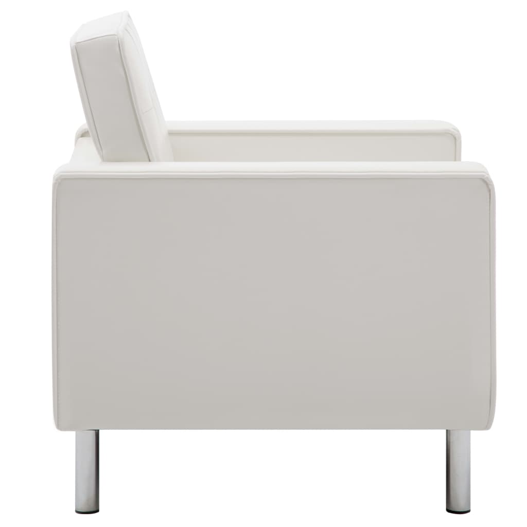 Lænestol Hvid 75x70x75 cm Kunstlæder