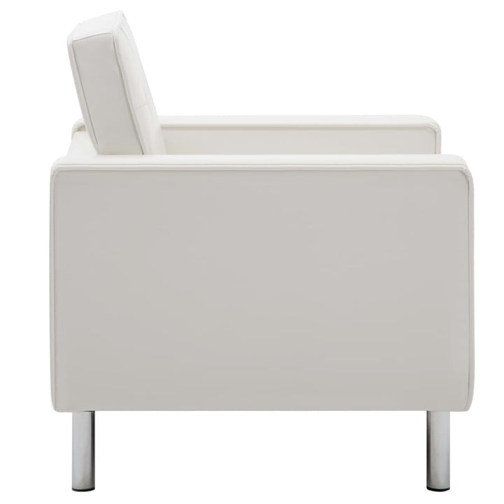 Lænestol Hvid 75x70x75 cm Kunstlæder