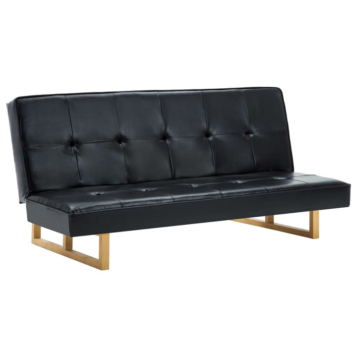 sovesofa kunstlæder sort
