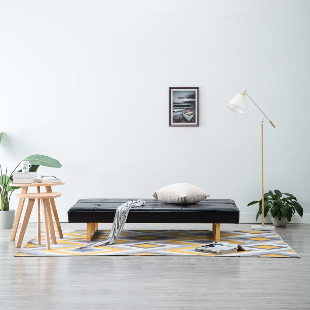 sovesofa kunstlæder sort
