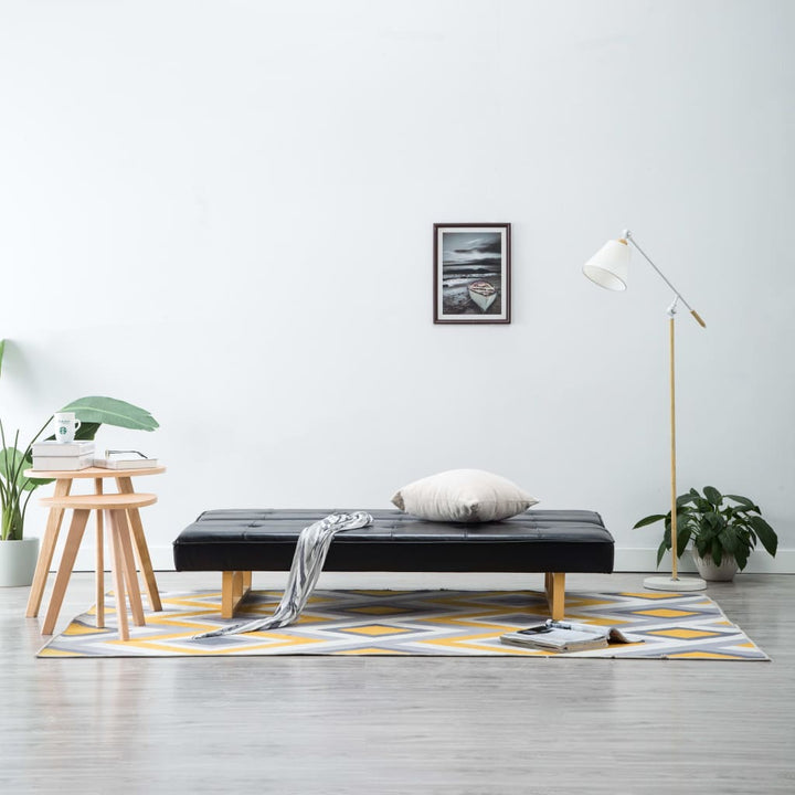 sovesofa kunstlæder sort