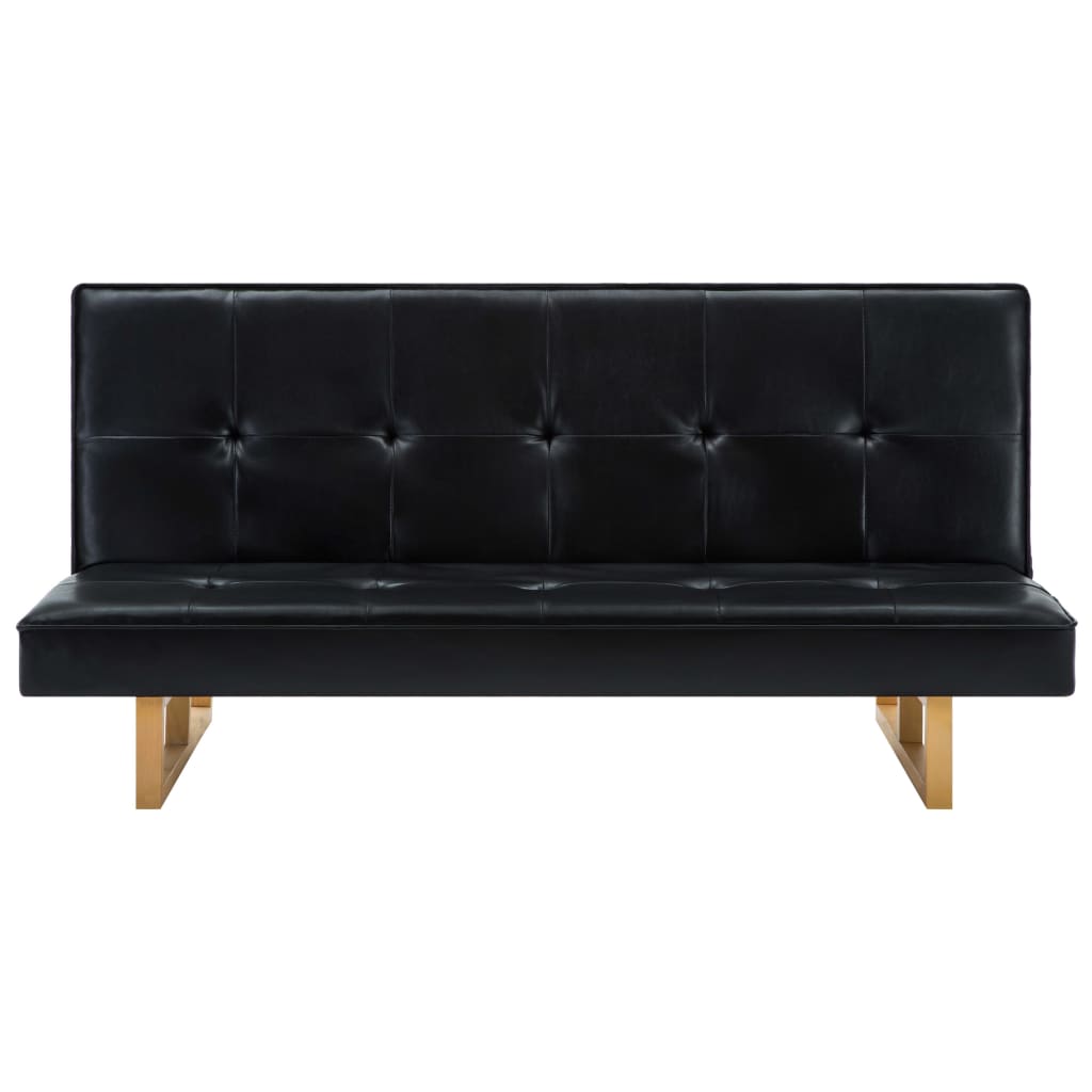 sovesofa kunstlæder sort