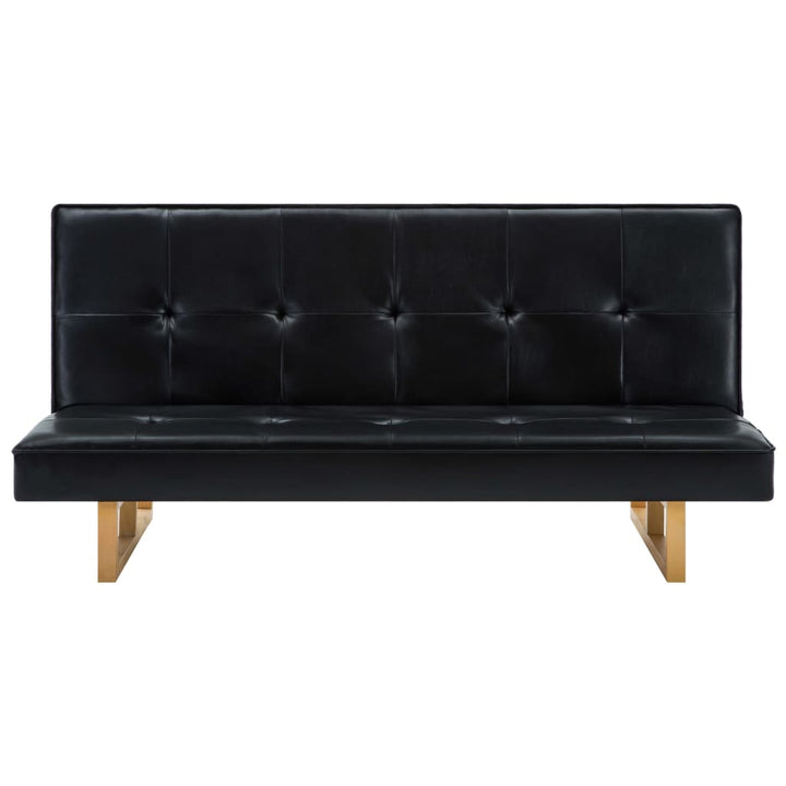 sovesofa kunstlæder sort