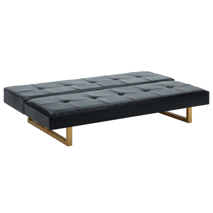 sovesofa kunstlæder sort