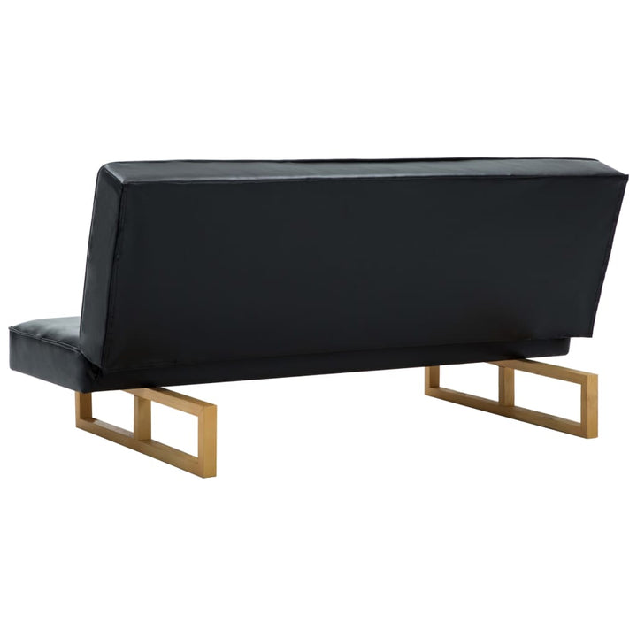 sovesofa kunstlæder sort