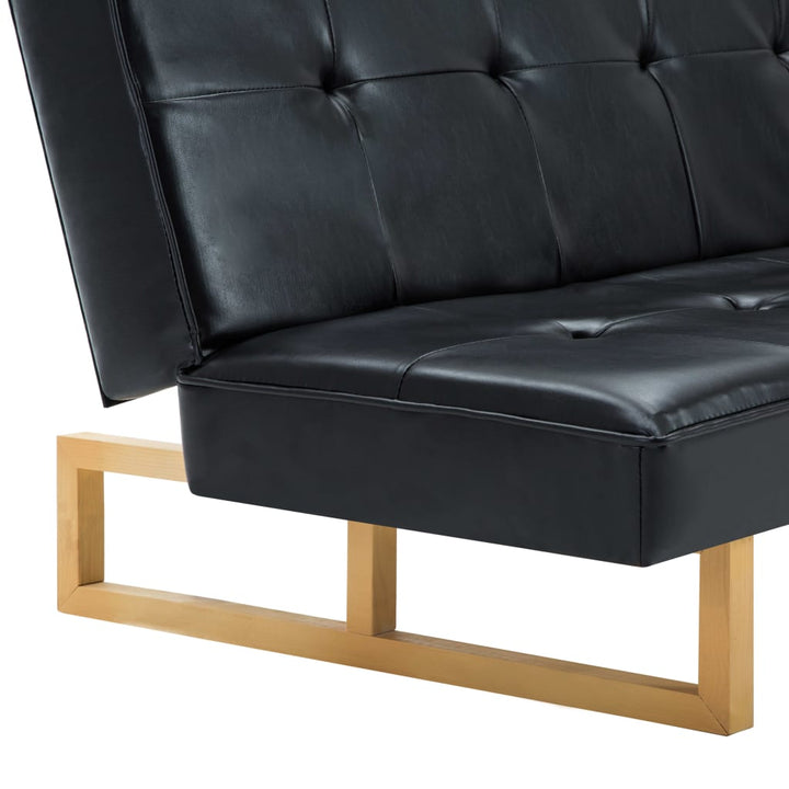 sovesofa kunstlæder sort