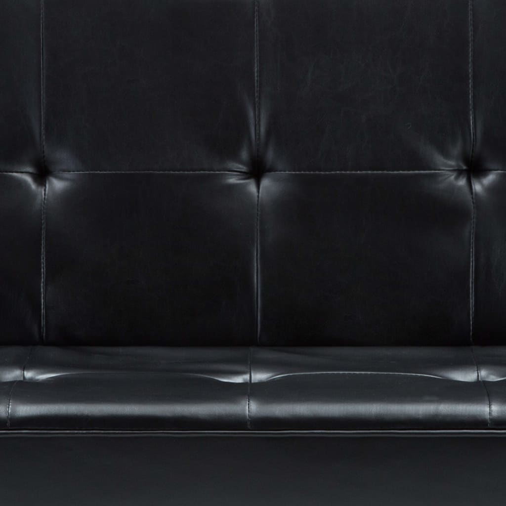 sovesofa kunstlæder sort