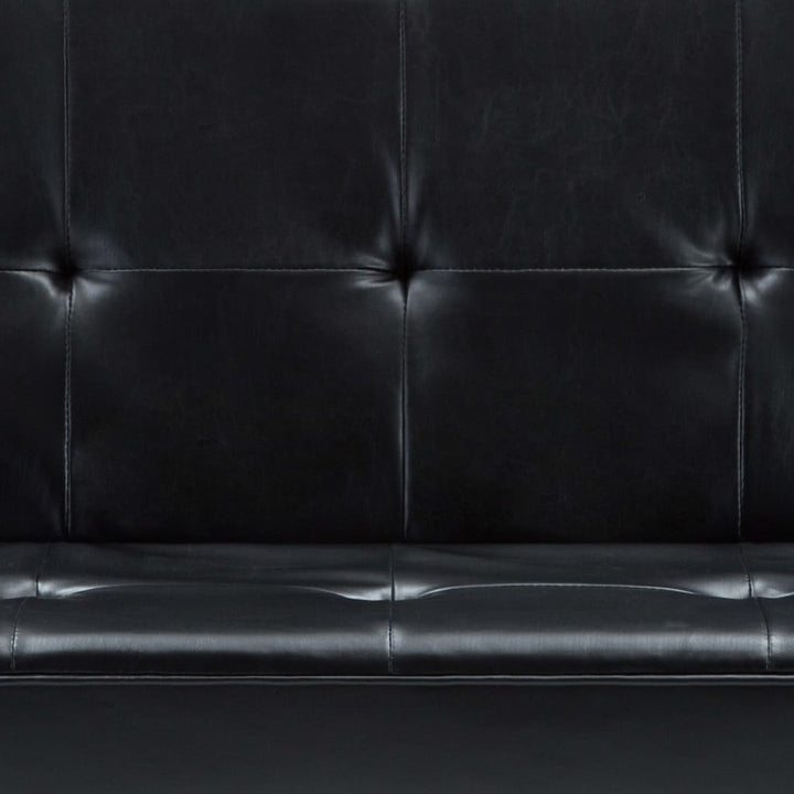 sovesofa kunstlæder sort