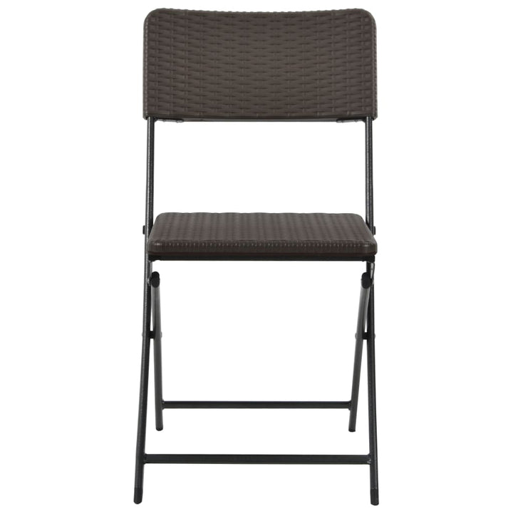 foldbare havestole 2 stk. HDPE og stål brun