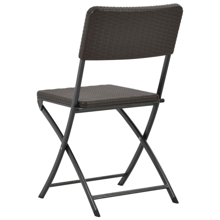 foldbare havestole 2 stk. HDPE og stål brun