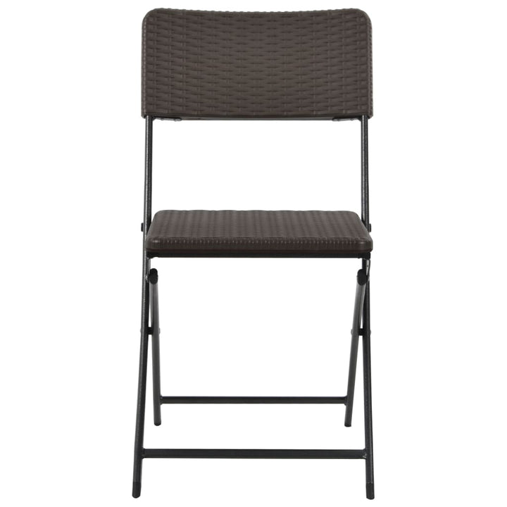 foldbare havestole 4 stk. HDPE og stål brun