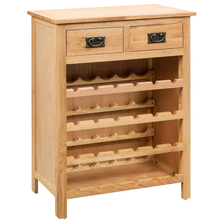 vinskab 72x32x90 cm massivt egetræ