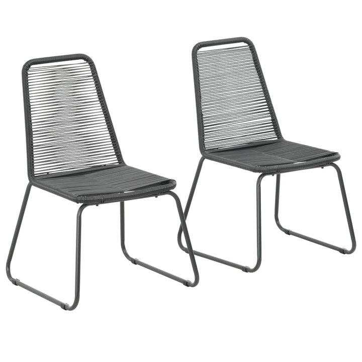 havestole 2 stk. polyrattan sort