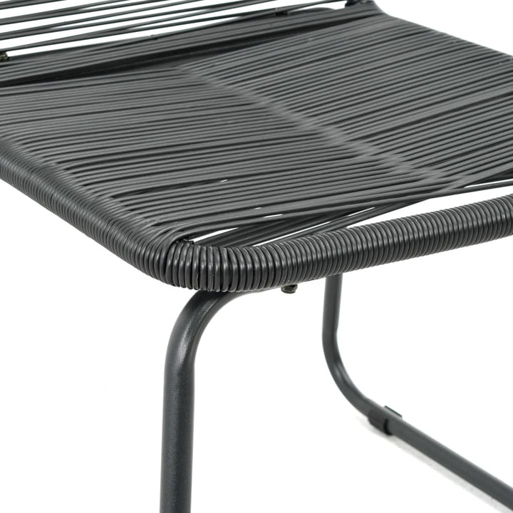 havestole 2 stk. polyrattan sort