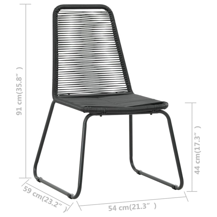 havestole 2 stk. polyrattan sort