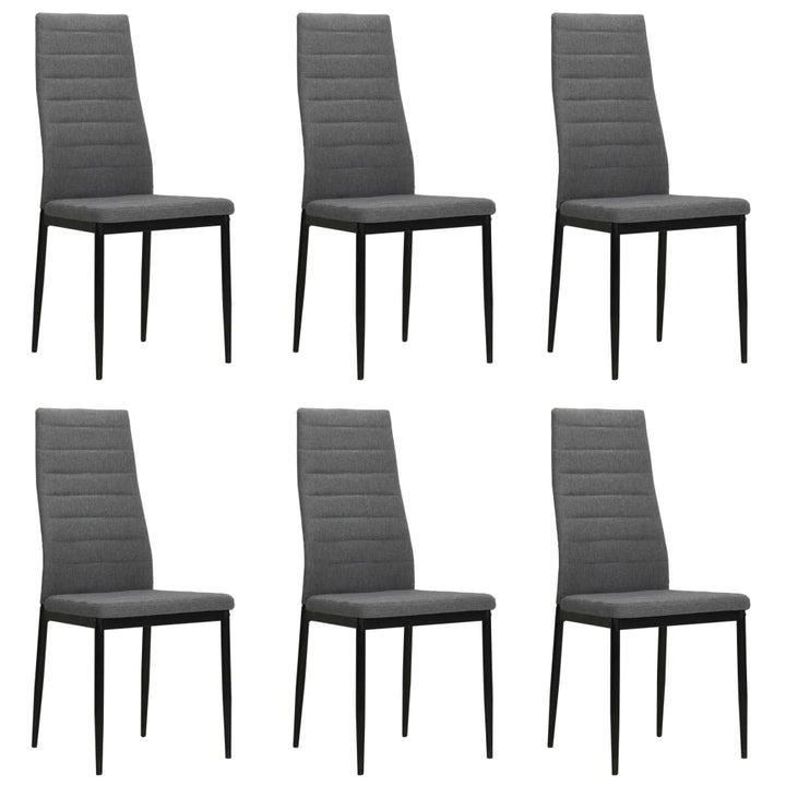 spisebordsstole 6 stk. stof lysegrå