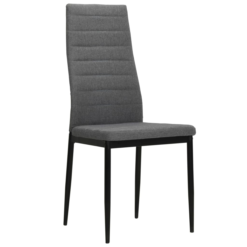 spisebordsstole 6 stk. stof lysegrå