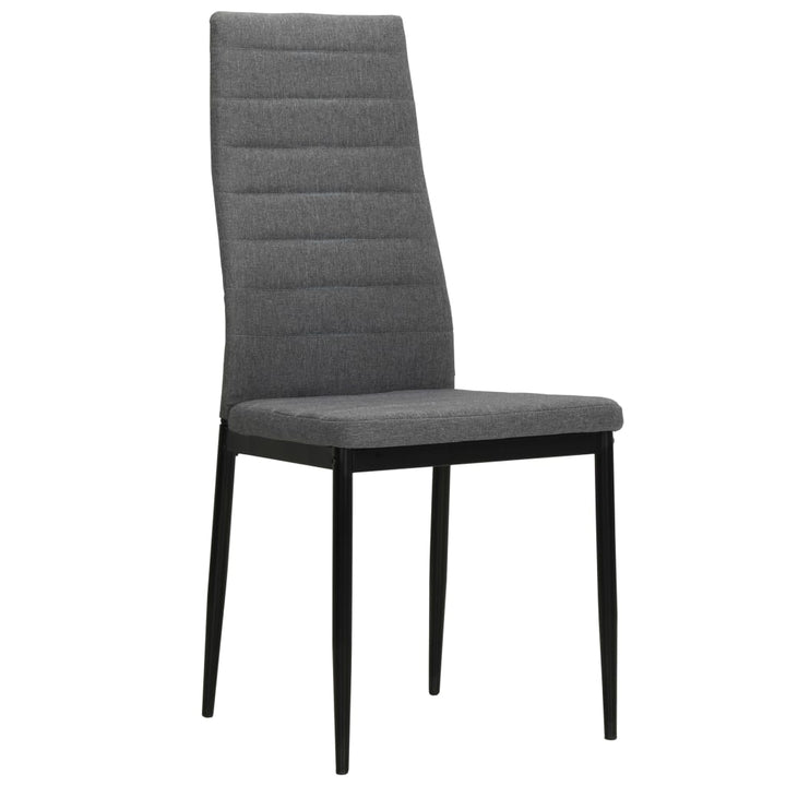 spisebordsstole 6 stk. stof lysegrå