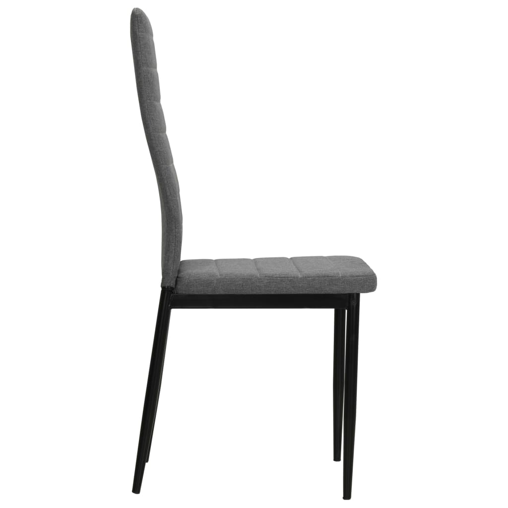 spisebordsstole 6 stk. stof lysegrå