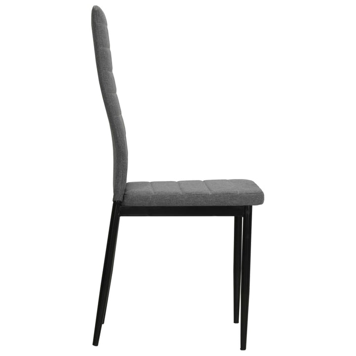 spisebordsstole 6 stk. stof lysegrå