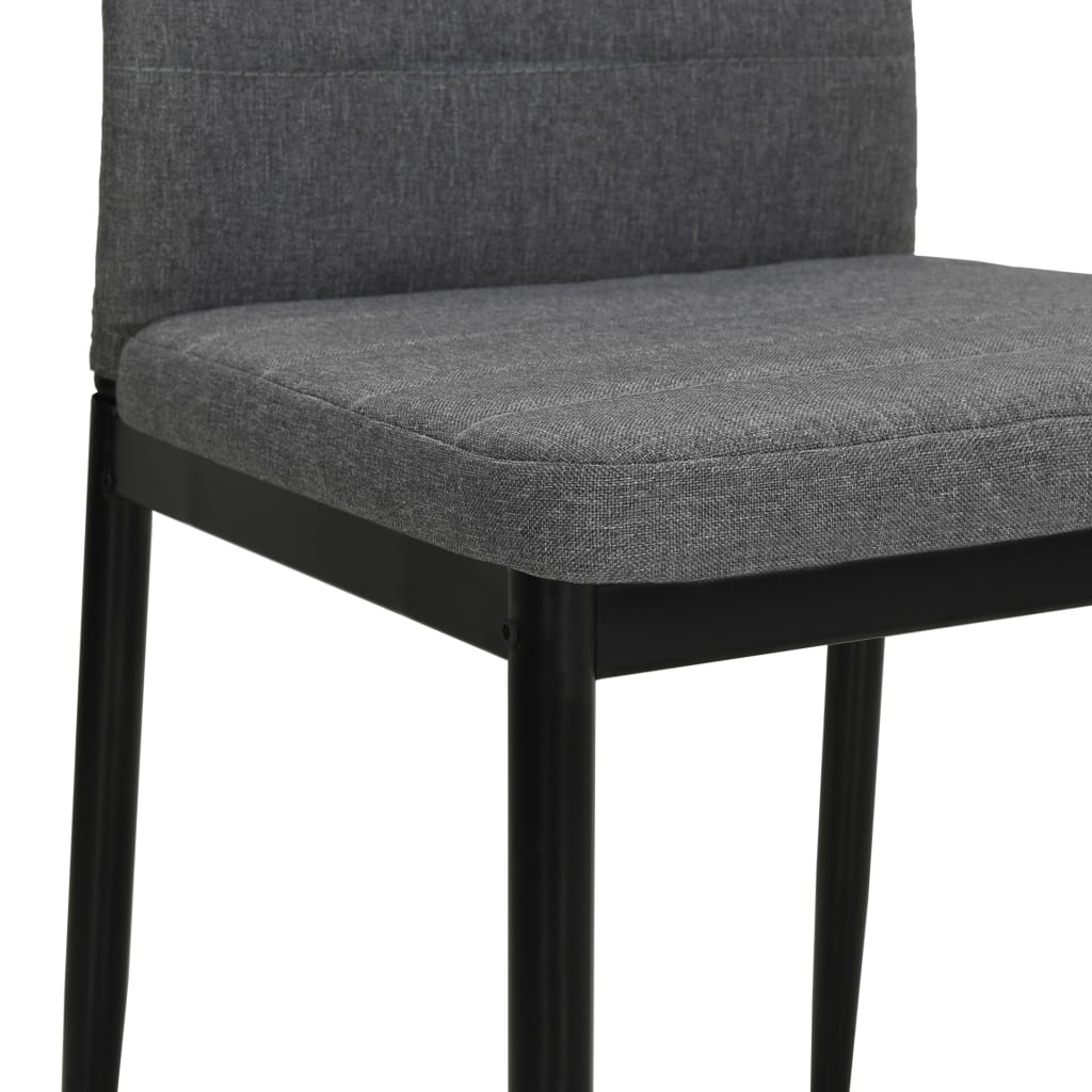 spisebordsstole 6 stk. stof lysegrå