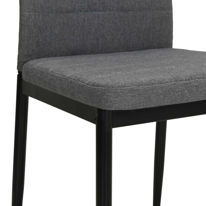 spisebordsstole 6 stk. stof lysegrå