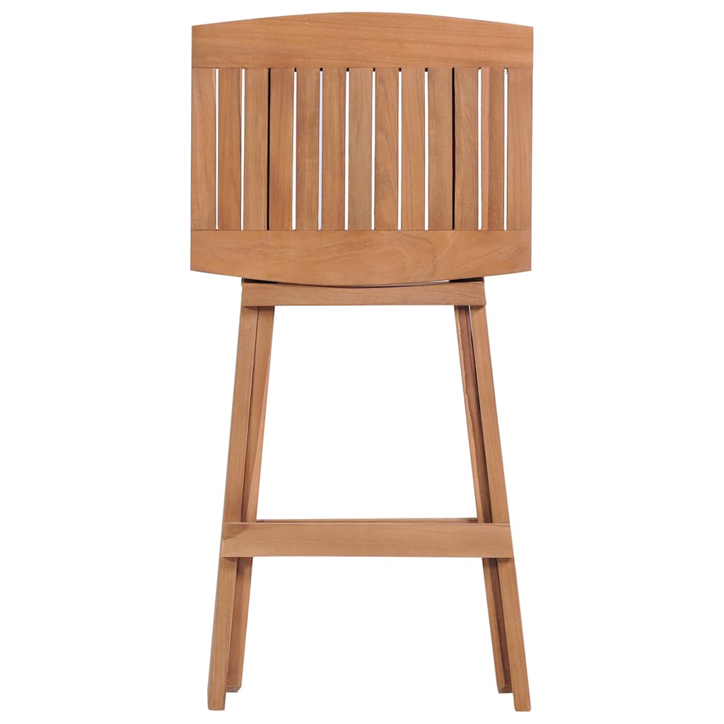 foldbare barstole 2 stk. massivt teaktræ