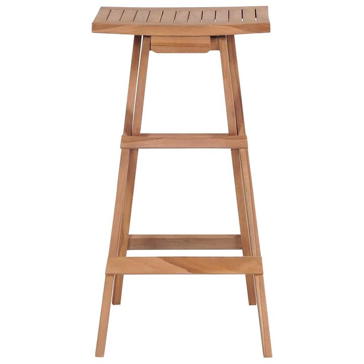 foldbare barstole 4 stk. massivt teaktræ