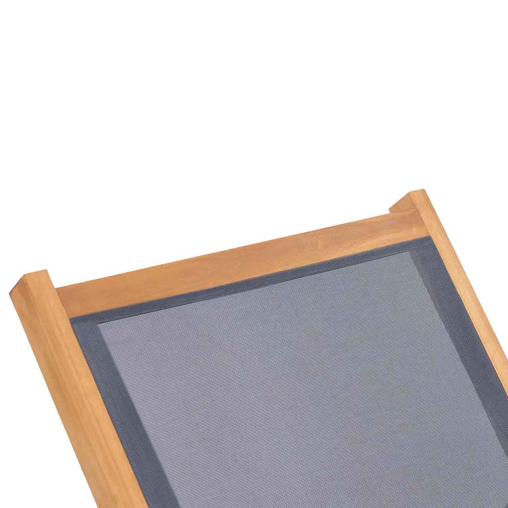 foldbar liggestol med hjul massivt teak og textilene
