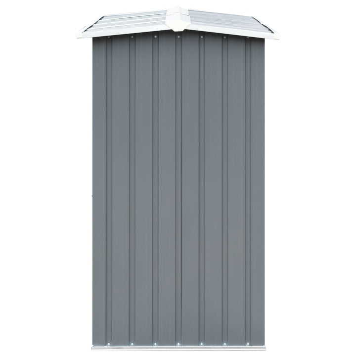 brændeskur til haven galvaniseret stål 330 x 92 x 153 cm grå