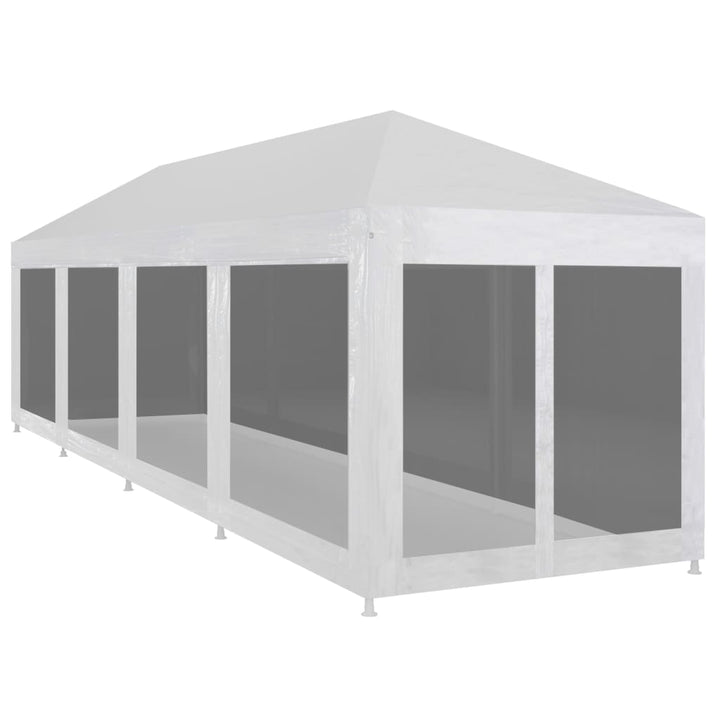 festtelt med 10 sidevægge i trådnet 12 x 3 m