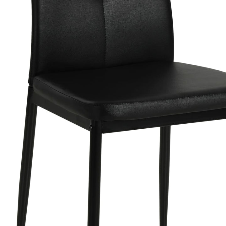 spisebordsstole 6 stk. kunstlæder sort