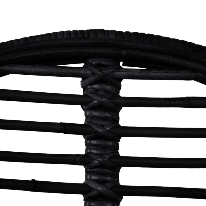 spisebordsstole 6 stk. naturligt rattan sort