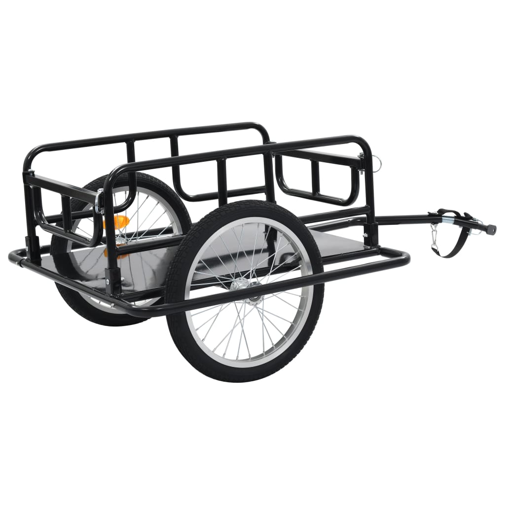 cykelanhænger 130x73x48,5 cm stål sort