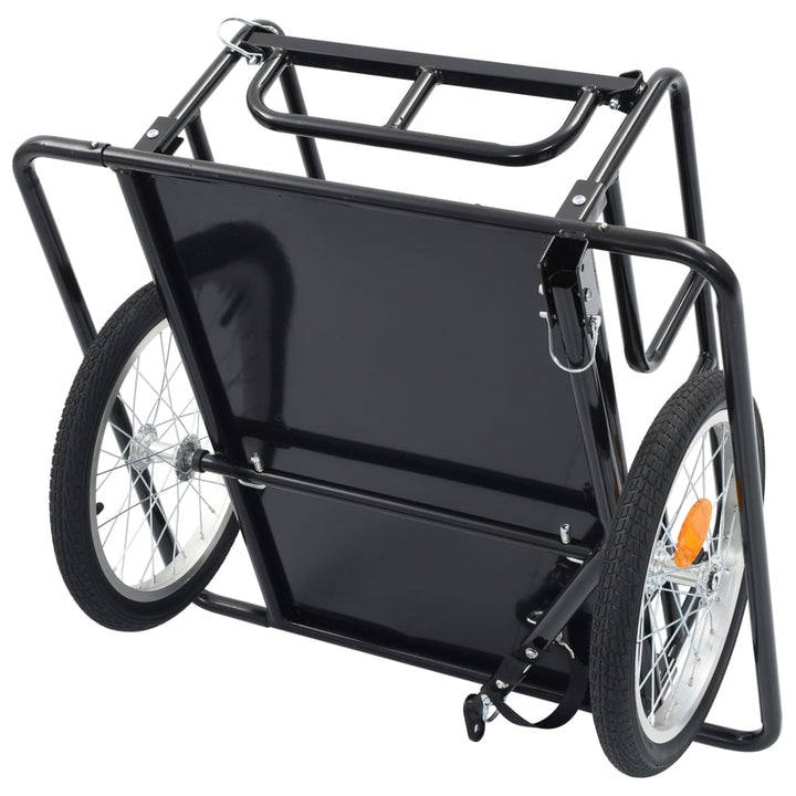 cykelanhænger 130x73x48,5 cm stål sort