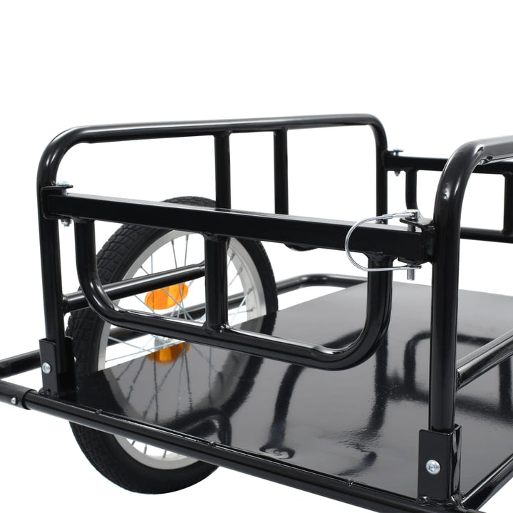 cykelanhænger 130x73x48,5 cm stål sort