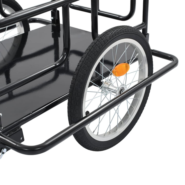cykelanhænger 130x73x48,5 cm stål sort