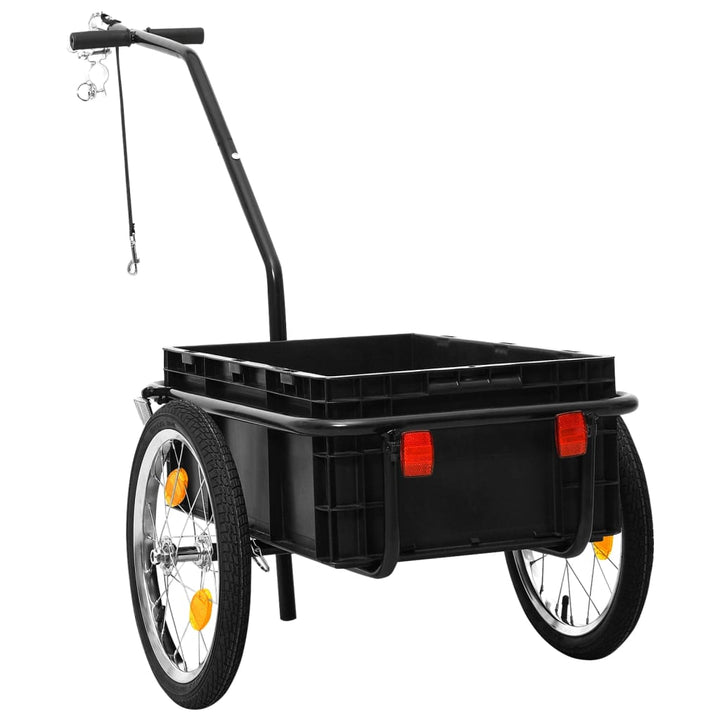 cykeltrailer/trækvogn 155x60x83 cm stål sort