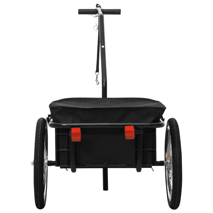 cykeltrailer/trækvogn 155x60x83 cm stål sort