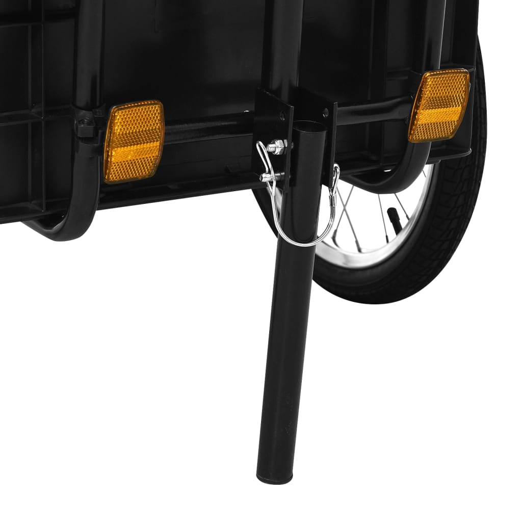 cykeltrailer/trækvogn 155x60x83 cm stål sort