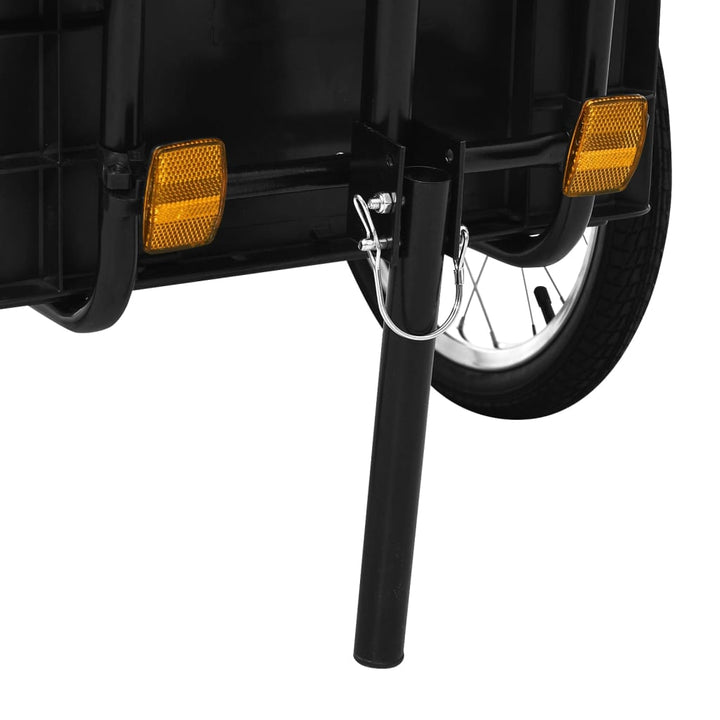 cykeltrailer/trækvogn 155x60x83 cm stål sort