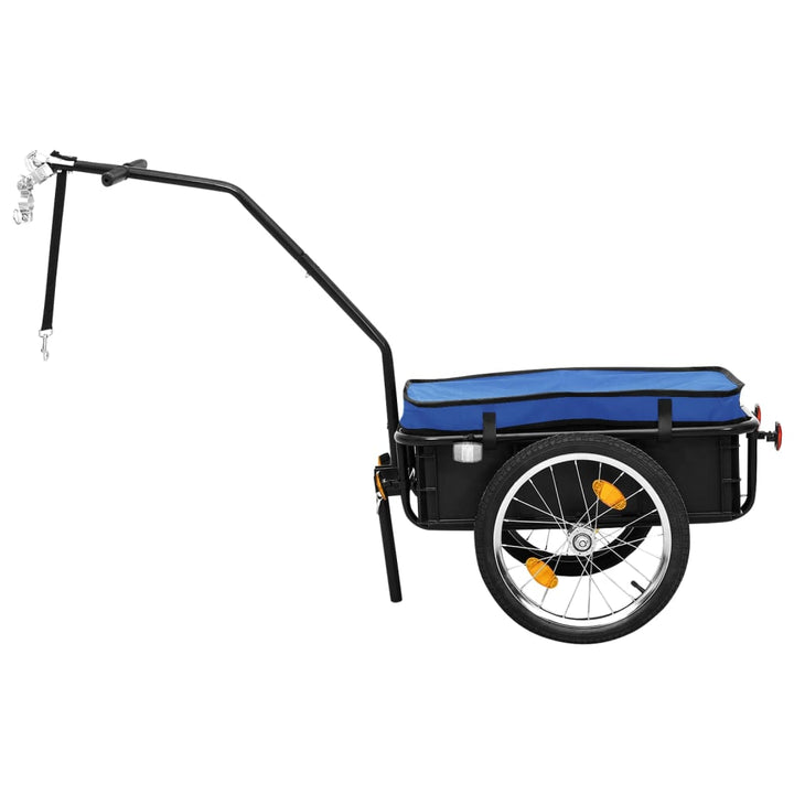 cykeltrailer/trækvogn 155x60x83 cm stål blå