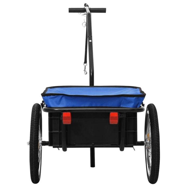 cykeltrailer/trækvogn 155x60x83 cm stål blå