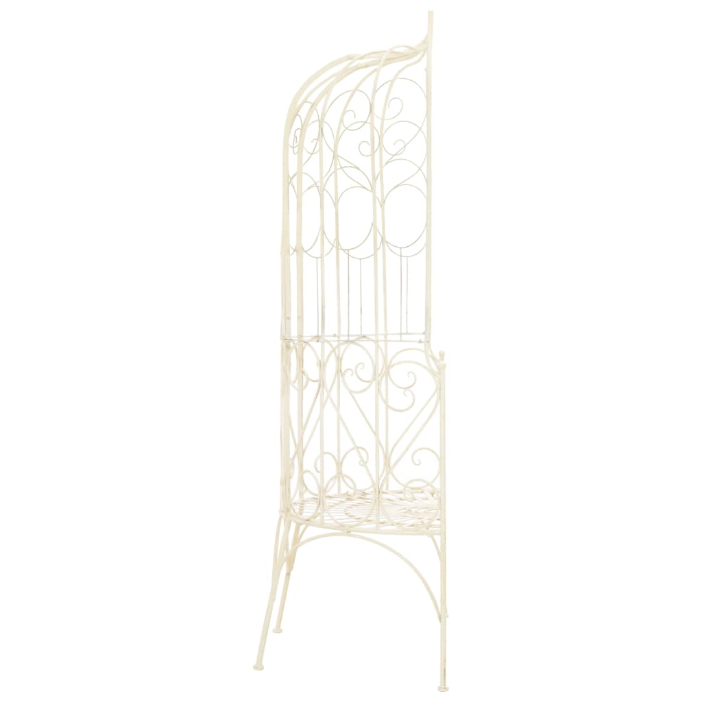 havebænk 95 cm jern antikhvid