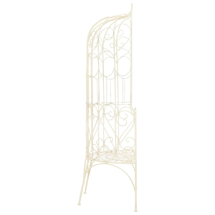 havebænk 95 cm jern antikhvid