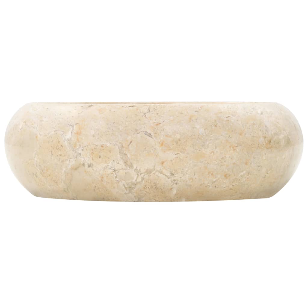 håndvask 40x12 cm marmor cremefarvet