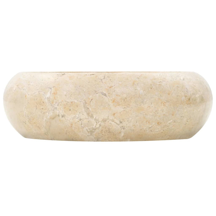 håndvask 40x12 cm marmor cremefarvet