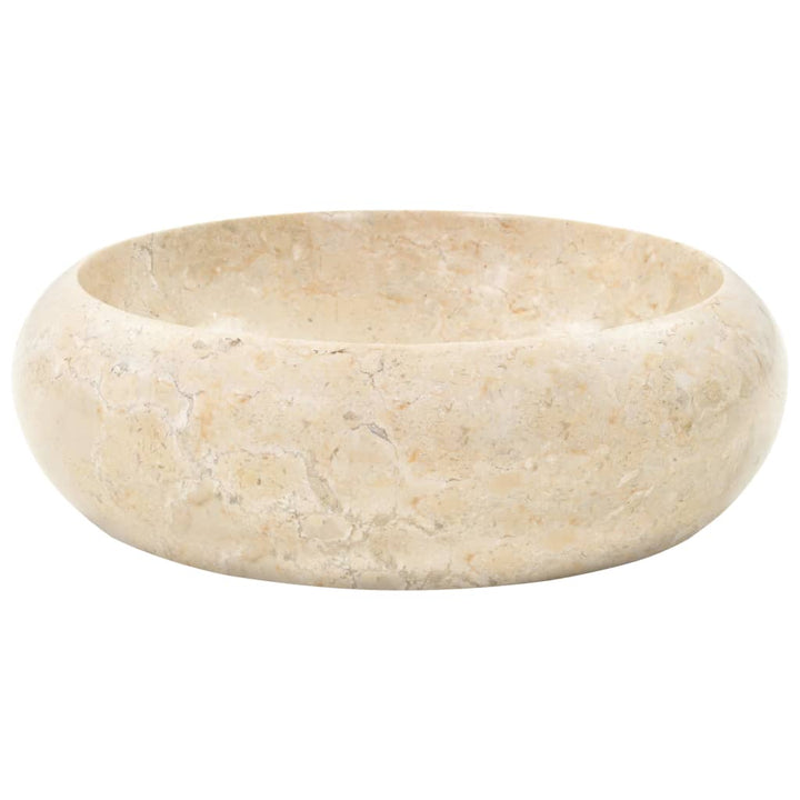 håndvask 40x12 cm marmor cremefarvet