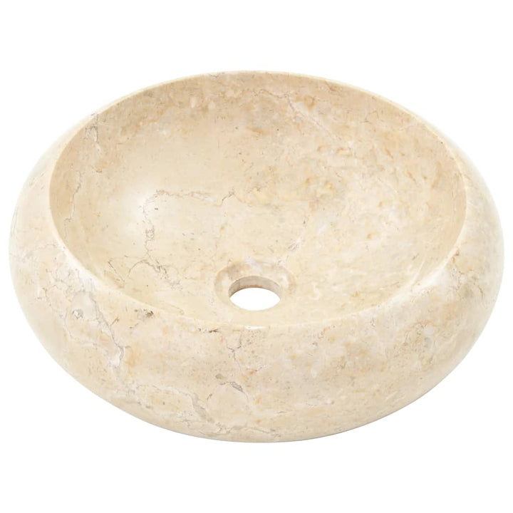 håndvask 40x12 cm marmor cremefarvet