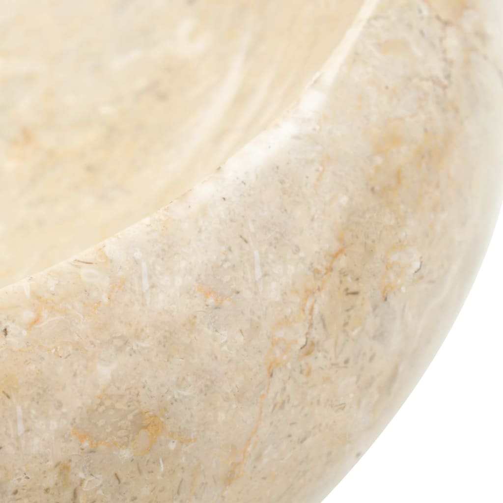 håndvask 40x12 cm marmor cremefarvet